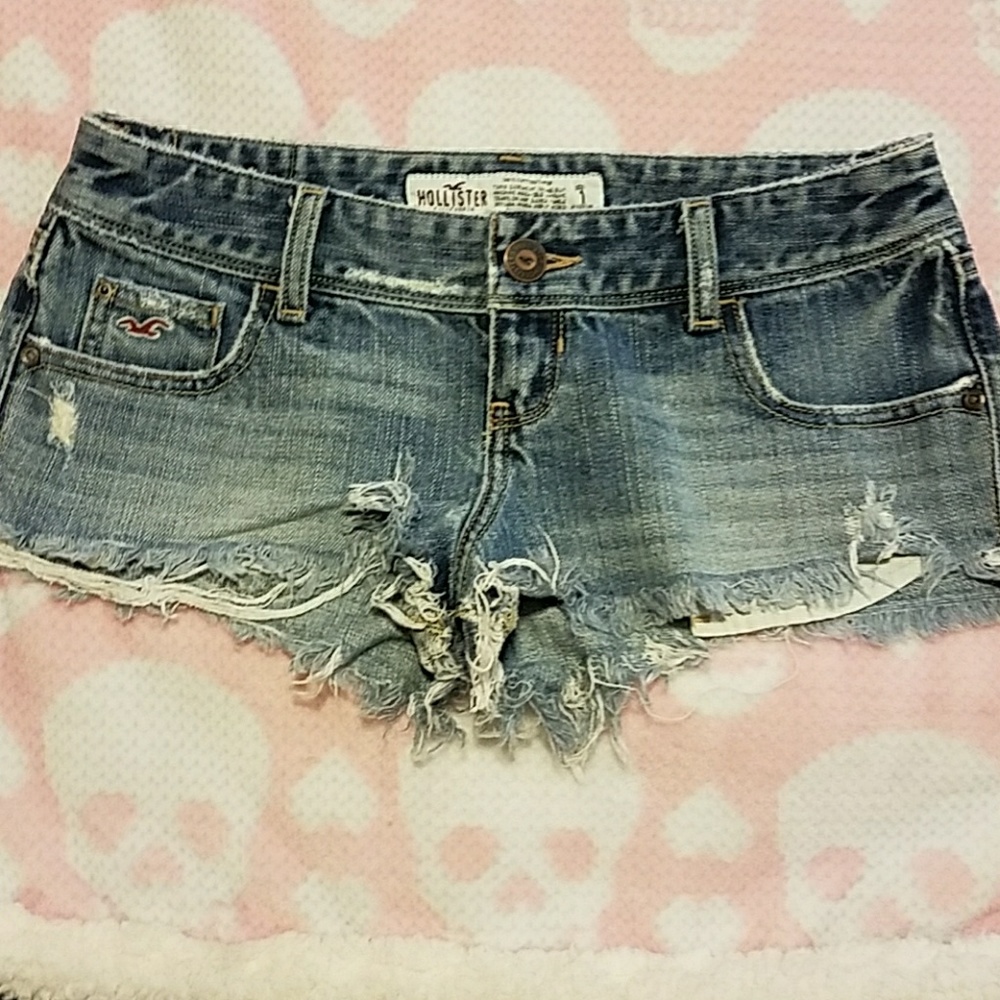 Hollister 2000's Frayed Hems Denim Shorts